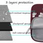 Case for 15 Inch MacBook Water Repellent Tablet Bag with Small Case Wine Red