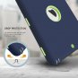 iPad 9.7 5th/6th Gen HighImpact Shock Absorbent Dual Layer Navy Blue/Lime Green