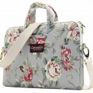 Laptop Shoulder Messenger Bag 14 15.6 inch Waterproof Canvaslove Grey Rose