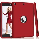 iPad 9.7 5th/6th Gen HighImpact Shock Absorbent Dual Layer PC Bumper Red/Black