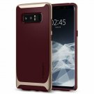 For Galaxy Note 8 Case Shock Absorbent Layer with Rigid Bumper Frame Burgundy