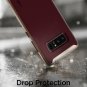 For Galaxy Note 8 Case Shock Absorbent Layer with Rigid Bumper Frame Burgundy