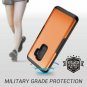 Case for Galaxy S9 Plus Builtin Screen Protector Shockproof Slim Orange/Black