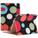iPad Air (3rd Gen) 10.5 Inch Case 2019 Vintage Stand Folio Pencil Holder Circles
