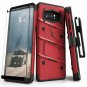For Galaxy Note 8 Case Military Grade Drop Tested with Tempered Glass RED Black