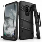 Case Galaxy S9 Plus Military Grade Drop Tested with Tempered Glass Holster Black