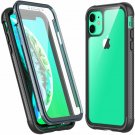 iPhone 11 Case Full Body Built in Screen Protector Protective Bumper Black/Clear