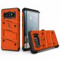 For Galaxy Note 8 Case Military Grade Drop Tested with Tempered Glass Orange