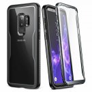Case for Galaxy S9 Plus Crystal Clear Builtin Screen Protector Full Body Black