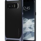 For Galaxy Note 8 Case Shock Absorbent Layer with Rigid Bumper Frame Orchid Gray