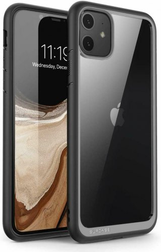 Case for iPhone 11 Hard PC BackShockAbsorbent TPU BumperTtouch Screen Black