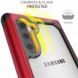 Case for Galaxy Note 10 Clear Heavy Duty Metal Bumper Tough Shockproof Black