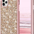 For iPhone 11 Pro Max Case Luxury Stars Sparkle Glitter Shiny Rose Gold