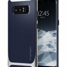 For Galaxy Note 8 Case Shock Absorbent Layer with Rigid Bumper Frame Silver