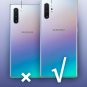 Case for Galaxy Note 10 Plus 2019 Release Dual Layer Rugged Clear Bumper Black