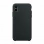 Case iPhone X/Xs Soft Liquid Silicone Slim Rubber Protective Microfiber Black