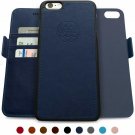 iPhone 6/6s Plus Case Wallet Magnetic Detachable ShockProof Vegan Leather Royal