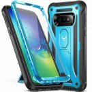 Case For Galaxy S10e Kickstand with Builtin Screen Shockproof Full Body Blue