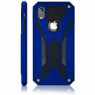 For iPhone XR Case Military Grade 12ft Drop Tested Protective Kickstand Blue
