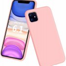 Case for iPhone 11 Full Covered Shockproof Silicone Cover with Grid Pattern Pink