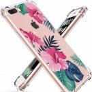 iPhone 7/8 Case Flower Pattern Soft Flexible TPU Ultra Thin Silent Forest/Pink
