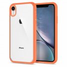 For iPhone XR Case Crystal Clear Transparency Supports Wireless Charging Coral