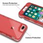iPhone 7/8 Case 3in1 Heavy Duty Defender Shockproof FullBody TPU Bumper Red