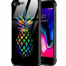 iPhone 7/8 Plus Slim Fit Tempered Glass Back Soft Silicone TPU Protective Black