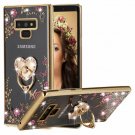 Galaxy Note 9 Case with Detachable 360 Finger Kickstand Bling Ring Holder Gold