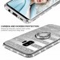 Samsung Galaxy S9 Case Glitter Women Bling Rhinestone Ring Kickstand Silver