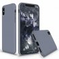 Case for iPhone X/Xs Liquid Silicone Shockproof Protective Microfiber Lavender