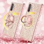 Samsung Galaxy Note 10 Plus Case Glitter Ring Kickstand Women Rose Gold