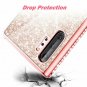 Samsung Galaxy Note 10 Plus Case Glitter Ring Kickstand Women Rose Gold