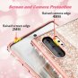 Samsung Galaxy Note 10 Plus Case Glitter Ring Kickstand Women Rose Gold