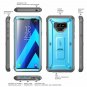 For Galaxy Note 9 Case with Built in Screen Protector Kickstand FullBody Blue