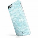 For iPhone 6/6s Case Flexible Silicon FingeReaction Technology Sleek Blue Wave