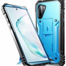 Case for Galaxy Note 10 with Kickstand Heavy Duty Military Grade Full Body Blue