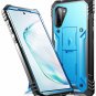 Case for Galaxy Note 10 with Kickstand Heavy Duty Military Grade Full Body Blue