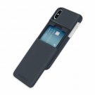 iPhone X/Xs Case Wallet with Heavy Duty Credit Card Compartment Sleek Blue