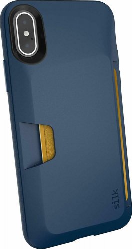 iPhone X/XS Wallet Case SlimProtective Credit Card Holder Blues on the Green