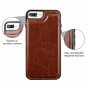 iPhone 7/8 Plus Case Wallet Slim Protective Card Slot Flip Folio Leather Brown