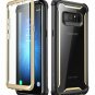 For Galaxy Note 8 Case Fullbody Rugged Clear Bumper with Builtin Screen Gold)