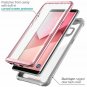 For Galaxy Note 8 Case Fullbody Rugged Clear Bumper with Builtin Screen Pink