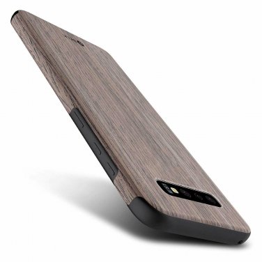 For Galaxy S10 Case Slim Beat Soft Wood Air Cushion Premium Rubber Bumper Walnut