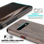 For Galaxy S10 Case Slim Beat Soft Wood Air Cushion Premium Rubber Bumper Walnut