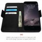 Case for iPhone 8/7 Wallet Vegan Leather,Magnetic Detachable ShockProof Black