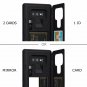 Galaxy Note 9 Wallet Case Slot Credit Card Strap Mirror USB Adapter Matte Black
