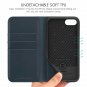 Case for iPhone 8/7 Genuine Leather Wallet Folio Stand and ID Credit Card Blue