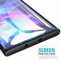 Case for Galaxy Note 10 PCTPU Clear Hard Back Panel Hybrid UltraThin Black Edge