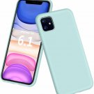 Case for iPhone 11 Full Covered Shockproof Silicone Cover with Grid Pattern Mint